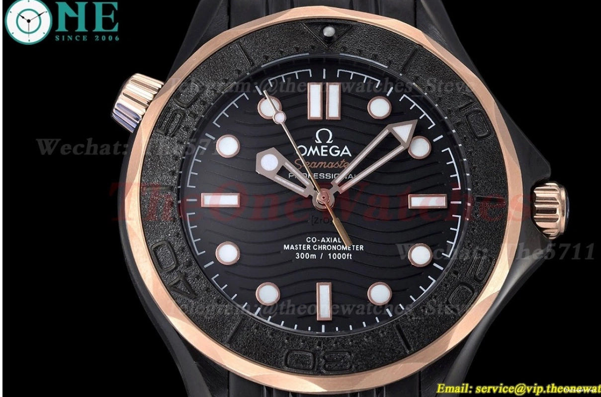 Dial 300m Black PVD PVD 42mm GDF MY8215 Seamaster 0201